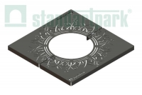 Решетка приствольная стальная квадратная внутренний диаметр 600 мм 37011100-Т Standartpark
