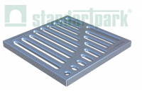 Решетка стальная штампованная Basic (оцинкованная) к дождеприемнику 300x300 Standartpark