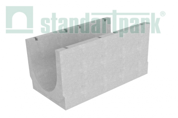 Лоток водоотводный бетонный BetoMax Basic DN500 без усиливающих насадок и решеток Standartpark