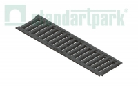 Решетка водоприемная PolyMax Basic DN100 пластиковая щелевая кл. А15 арт.208019