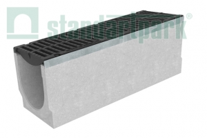 Лоток водоотводный бетонный BetoMax DN300 с чугунной решеткой кл. F Standartpark